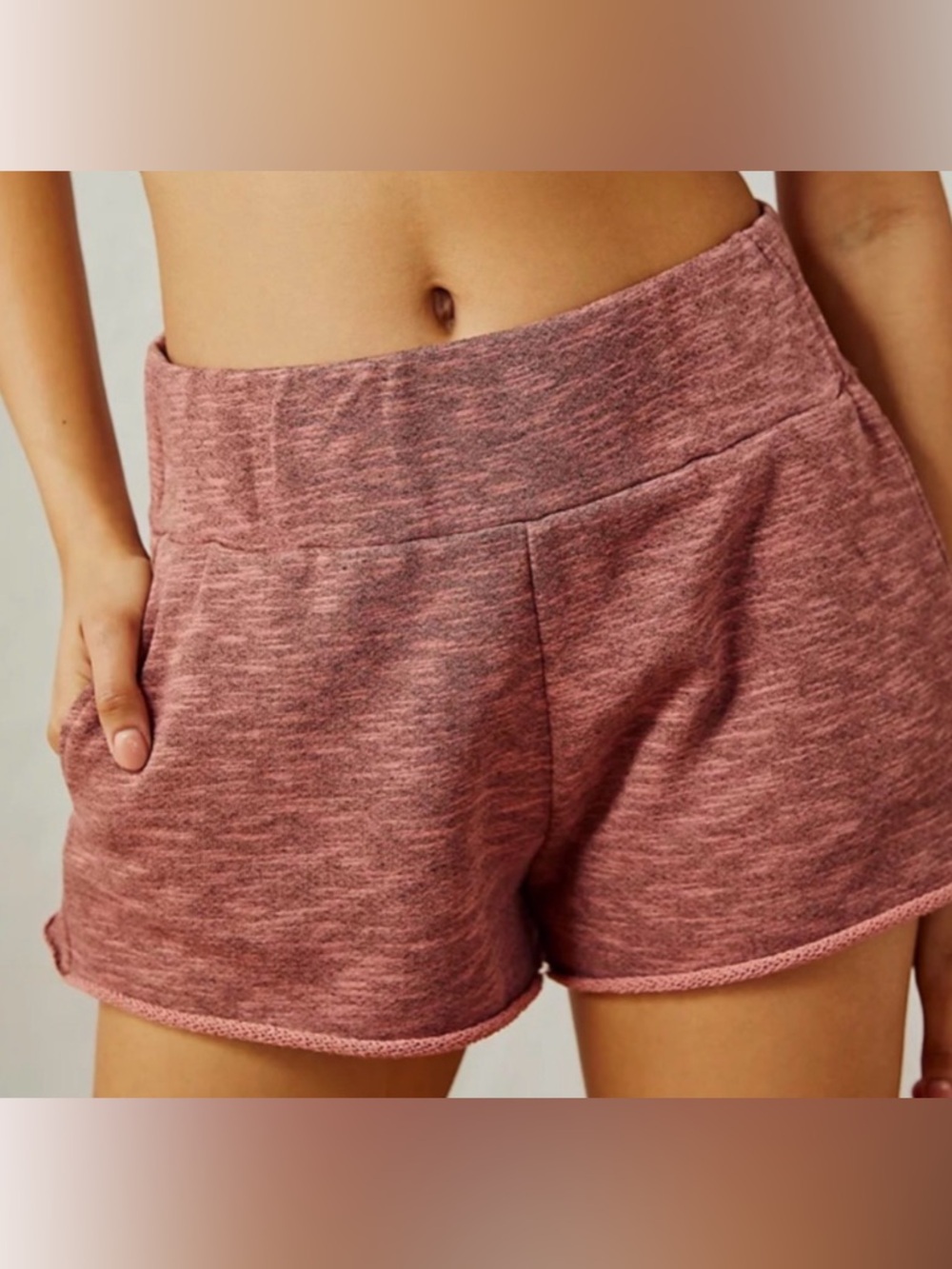 Free People Road Trip Mauve Athletic Shorts